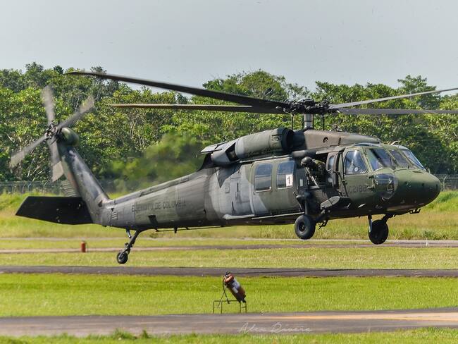 Helicóptero UH-60, de matrícula EJC 2188, del Batallón de Movilidad y Maniobra de Aviación N.° 7. Cortesía.