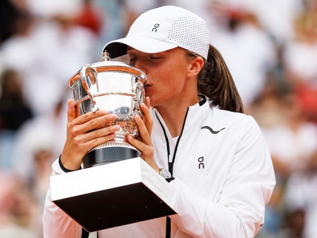 Iga Swiatek, campeona del Roland Garros 2023 ante la checa Karolina Muchova (Photo by Frey/TPN/Getty Images)