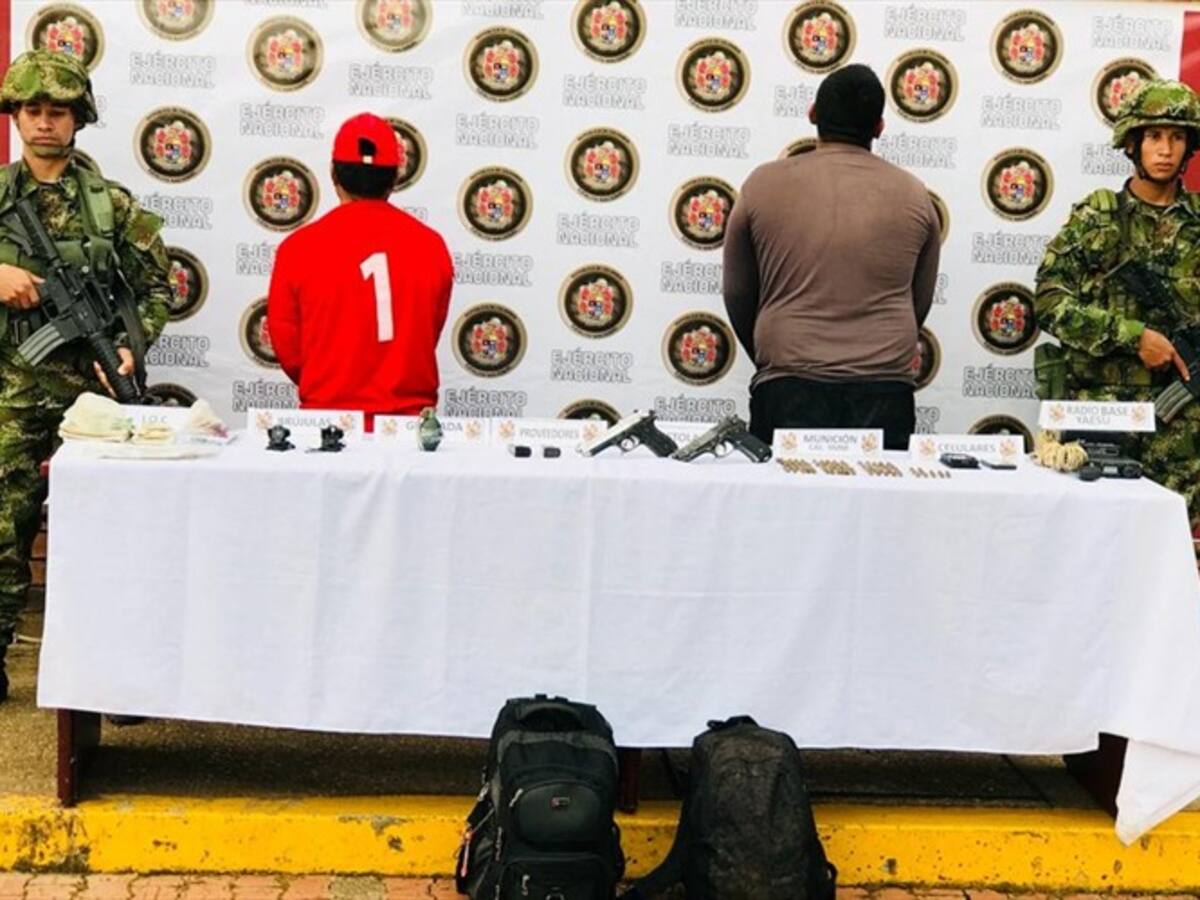 Capturados disidentes del frente primero de las Farc