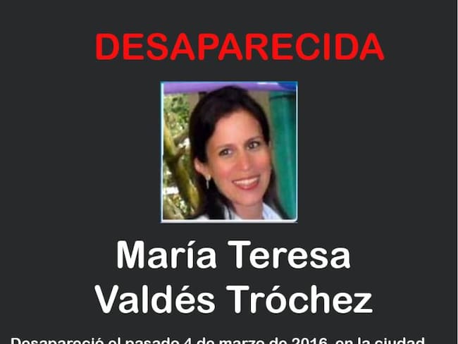 Desde el 7 de marzo está desaparecida María Teresa Valdés Tróchez