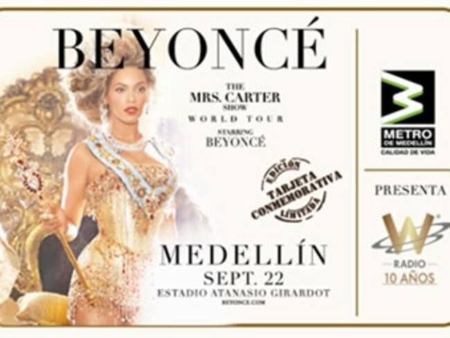 El Metro de Medellín expide tarjeta conmemorativa por visita de Beyoncé