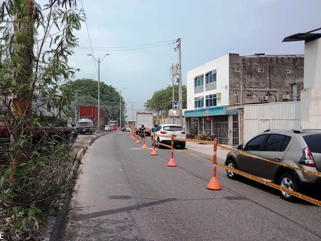 Contraflujo en vía de Mamonal por trabajos de emergencia de Aguas de Cartagena