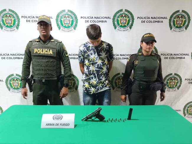 En centro de Neiva fue capturado un hombre con un arma de fuego ilegal