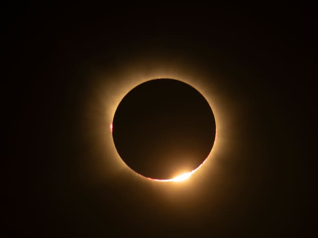 Vista del eclipse desde Guadalajara, España. (Photo by Pablo Blazquez Dominguez/Getty Images)