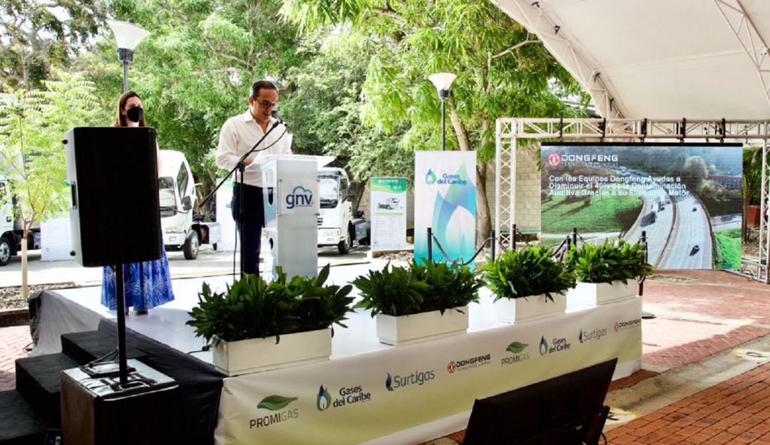 Dongfeng, en alianza con Gases del Caribe, Promigas y Surtigas, presentó sus nuevos modelos de camiones y buses dedicados a GNV