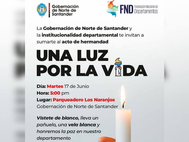 Los cucuteños hoy encenderán “Una luz por la vida” desde la Cúpula Chata.