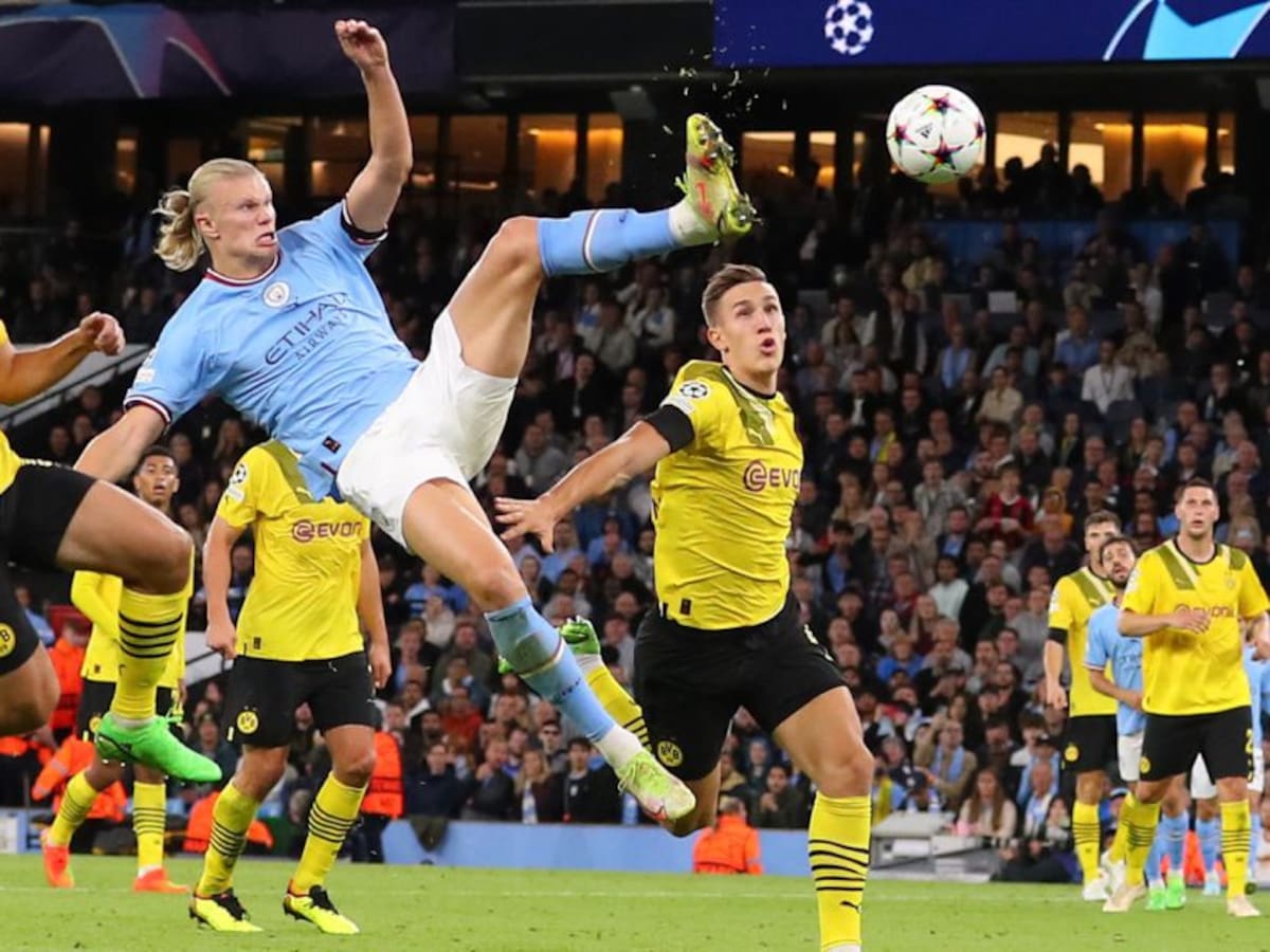 Así fue el golazo de Haaland contra el Dortmund que hizo recordar a Cruyff