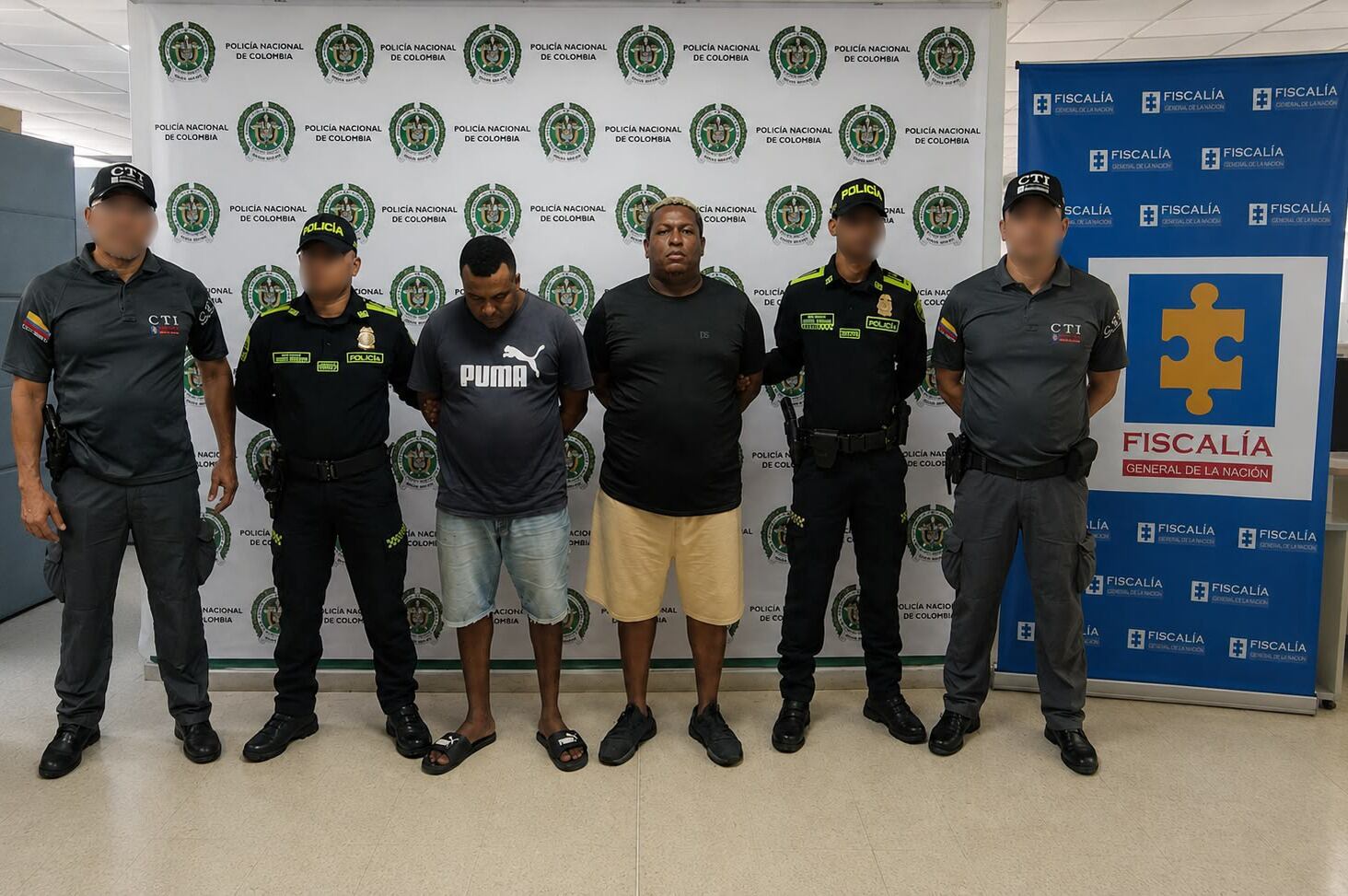 Capturados. // Policía Metropolitana de Cartagena