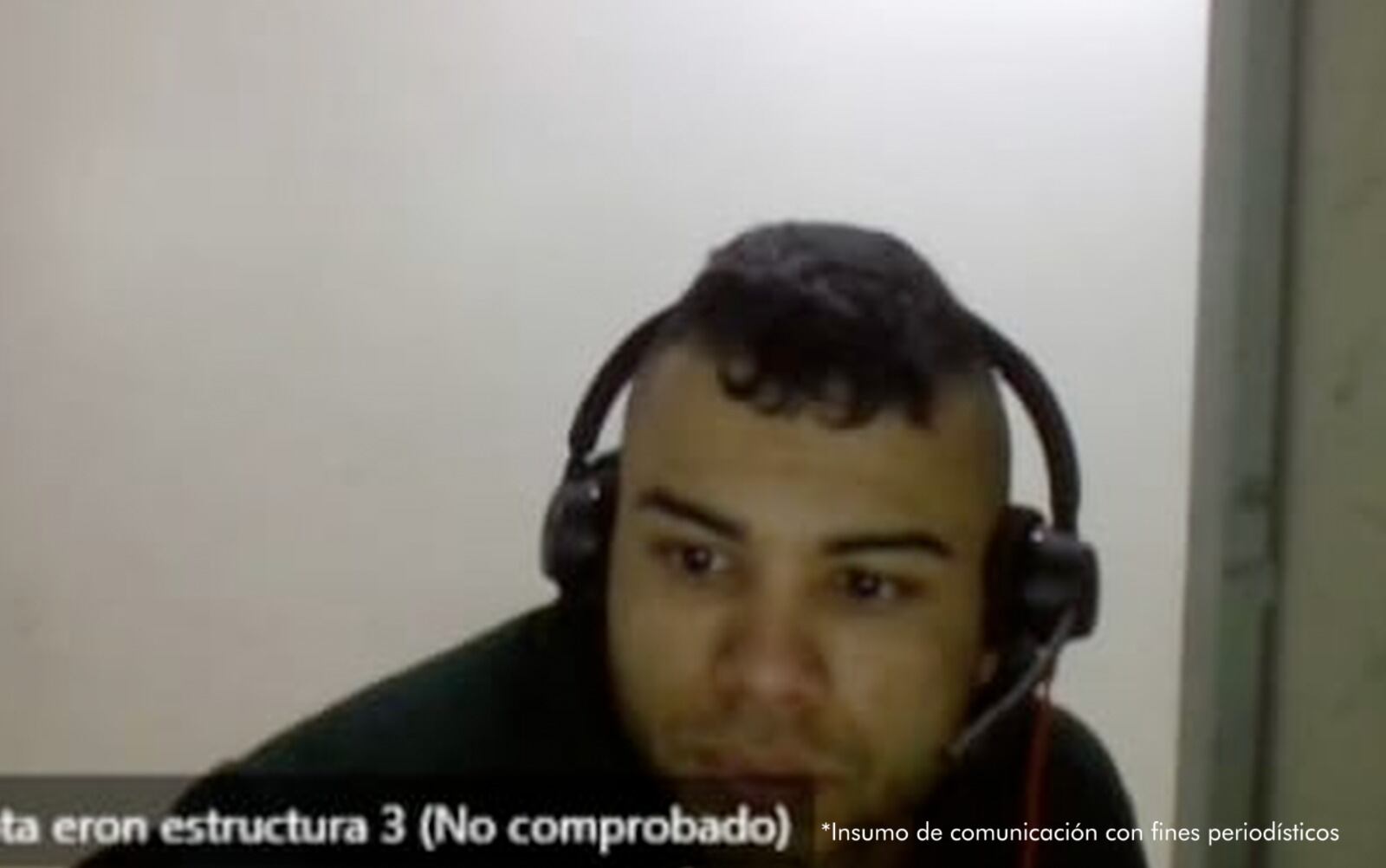 Imagen de alias Burrito durante la audiencia de lectura sentencia. Foto: Fiscalía General de la Nación.