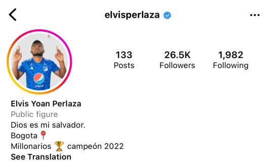Elvis Perlaza Instagram