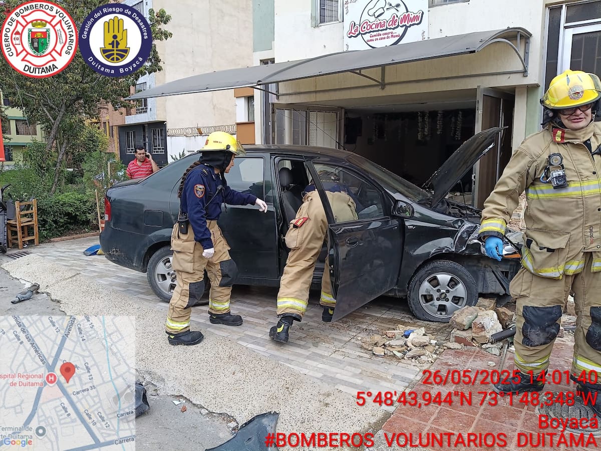 Accidente de tránsito en Duitama deja cuatro personas heridas