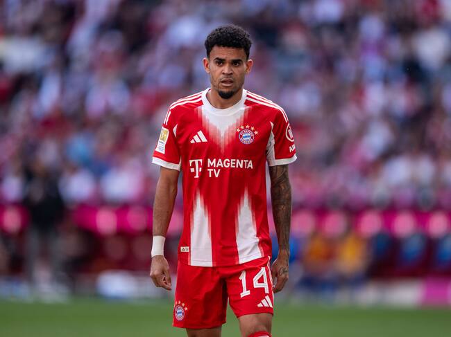 MUNICH, GERMANY - MAY 02: Luis Diaz of München reacts during the Bundesliga match between FC Bayern München and 1. FC Heidenheim 1846 at Allianz Arena on May 02, 2026 in Munich, Germany. (Photo by Daniel Kopatsch/Getty Images)