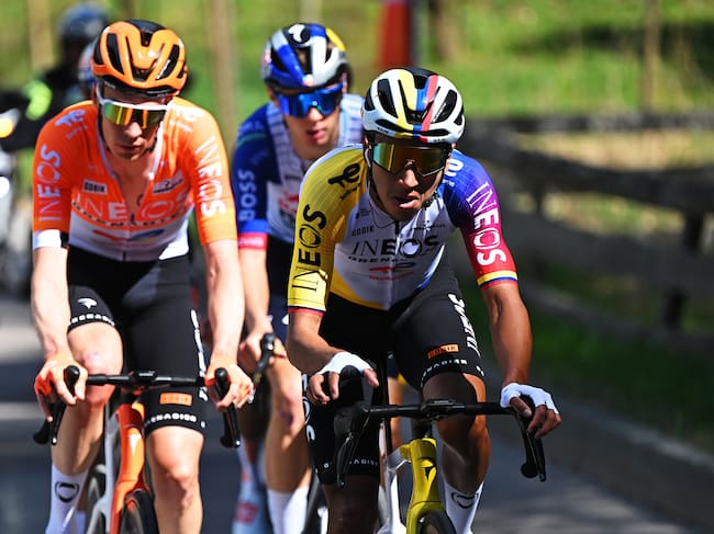 Egan Bernal durante la segunda etapa del Tour de Los Alpes. (Photo by Tim de Waele/Getty Images)