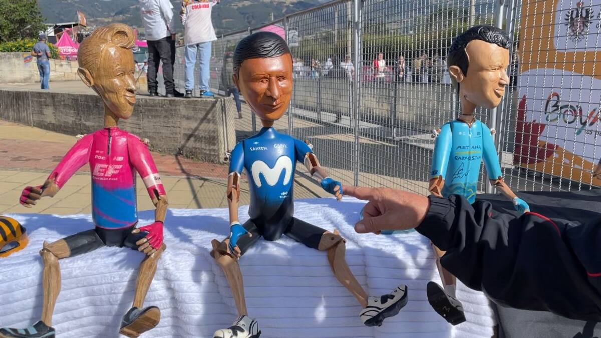 ¿Cuánto valen Nairo, Egan y Rigoberto?: Muñecos causan sensación en el Tour Colombia