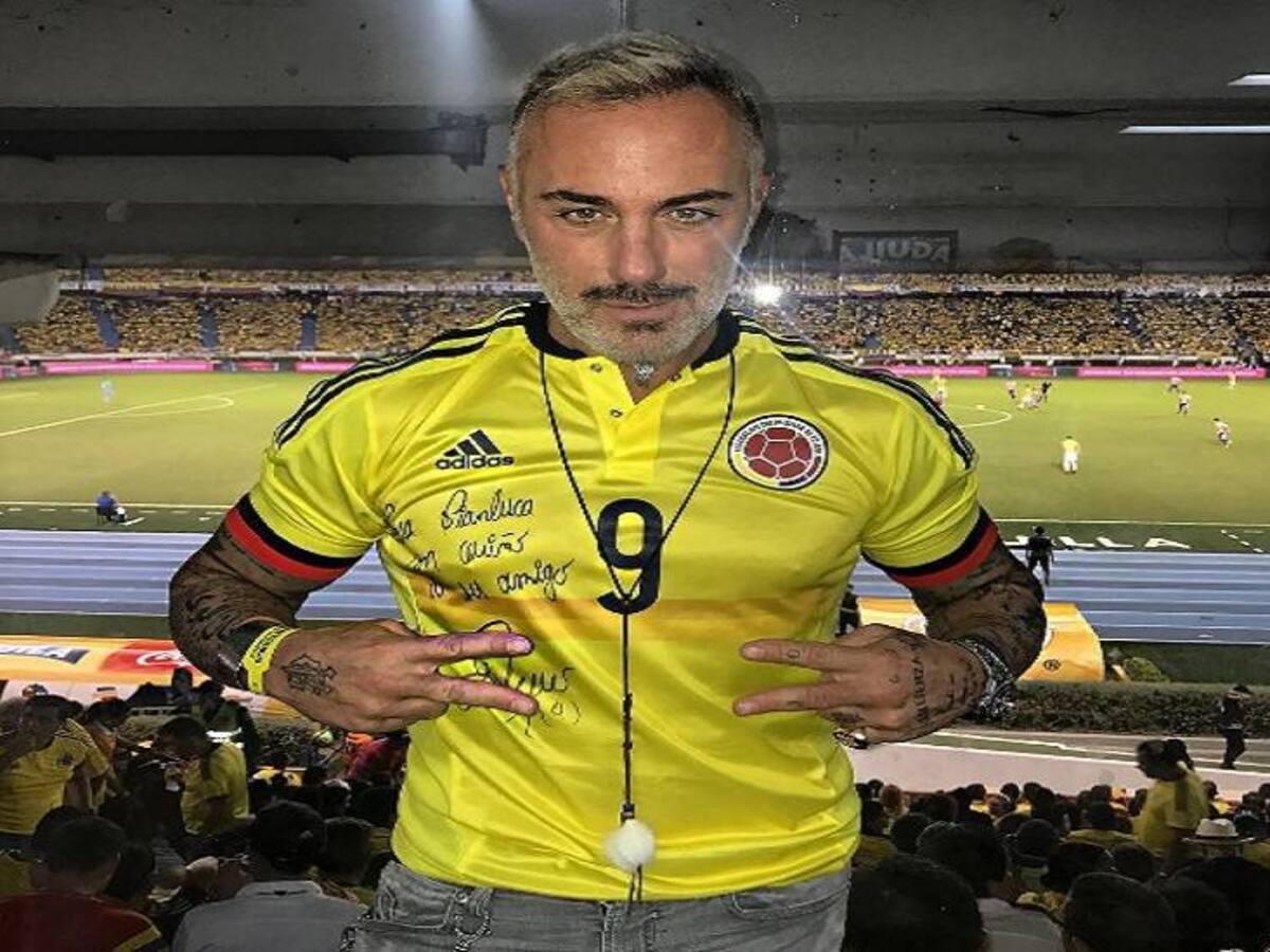 Gianluca Vacchi apoyó a la Selección en el Metropolitano