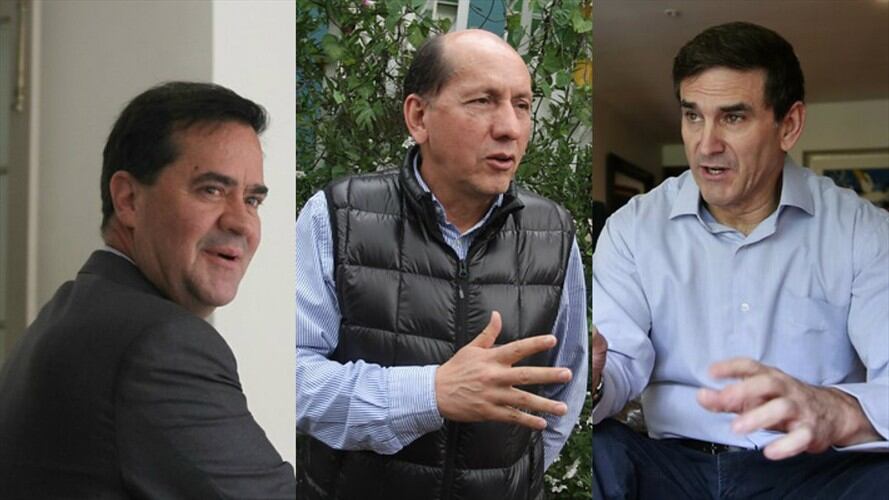 El excomisionado de paz Frank Pearl, el general (r) Luis Mendieta y el excongresista Jairo Clopatofsky. Foto: Colprensa