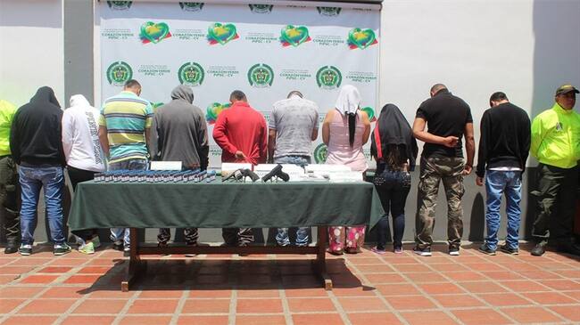 Desarticulados “Los dealers” dedicados al tráfico de estupefacientes de tipo sintético. Foto: Policía Metropolitana de Cali