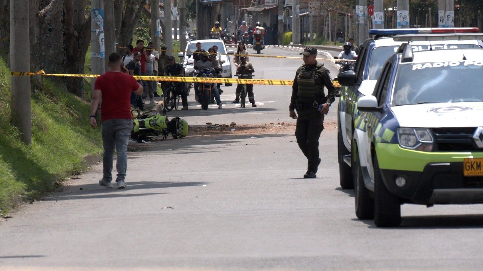 La Policía Nacional rechazó el ataque con explosivos que dejó dos uniformados heridos en Popayán. Cortesía