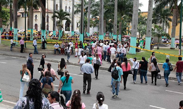 Imágenes del simulacro.