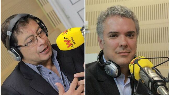 Gustavo Petro e Iván Duque. Foto: