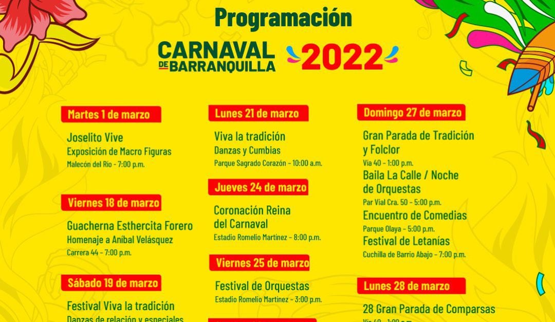 Programación del Carnaval