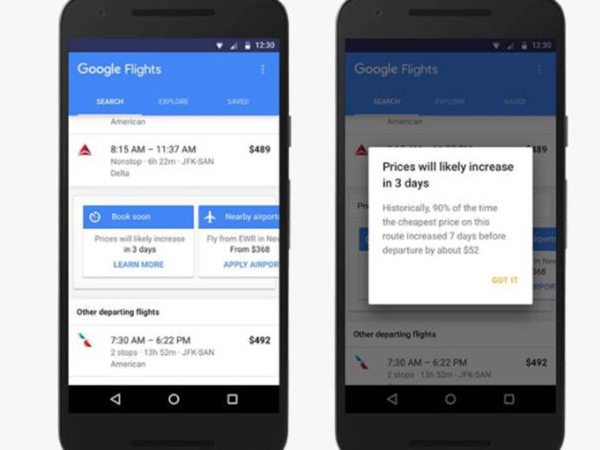 Google Flights le avisa cuando los pasajes están baratos