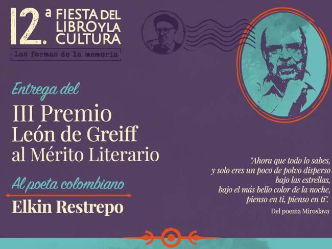 Poeta Elkin Restrepo recibe el Premio León de Greiff al Mérito Literario