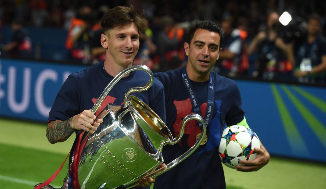 Messi y Xavi