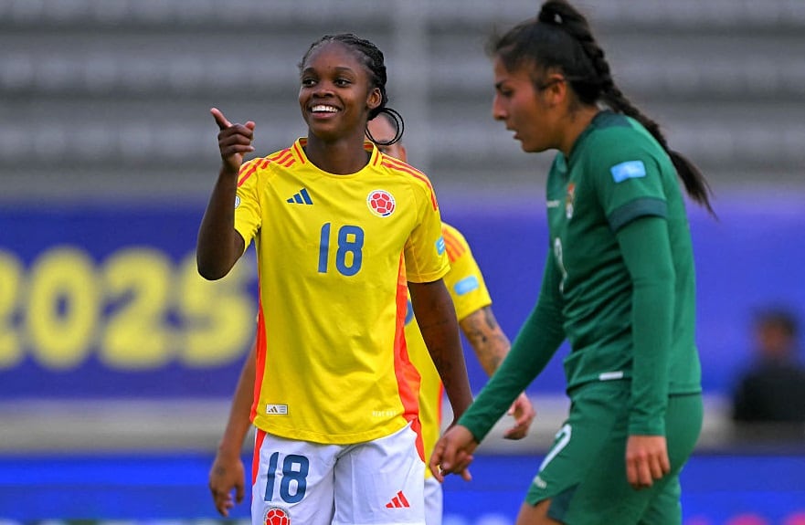 Linda Caicedo celebra su gol en ante Bolivia en la Copa América Femenina / Getty Images