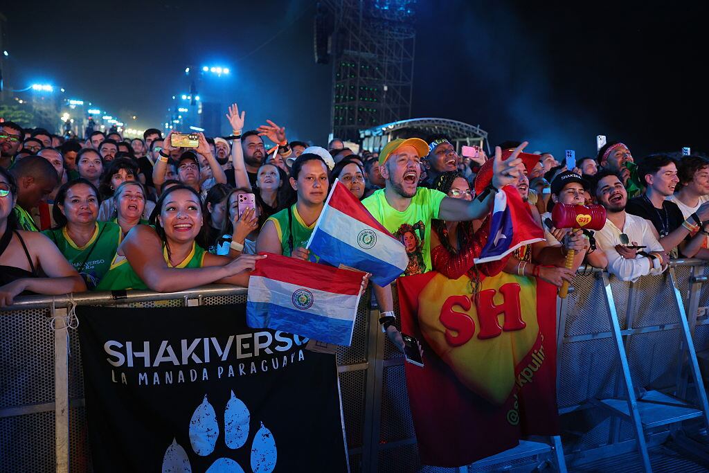 Shakira en Copacabana, Brasil. Foto: Getty Images.