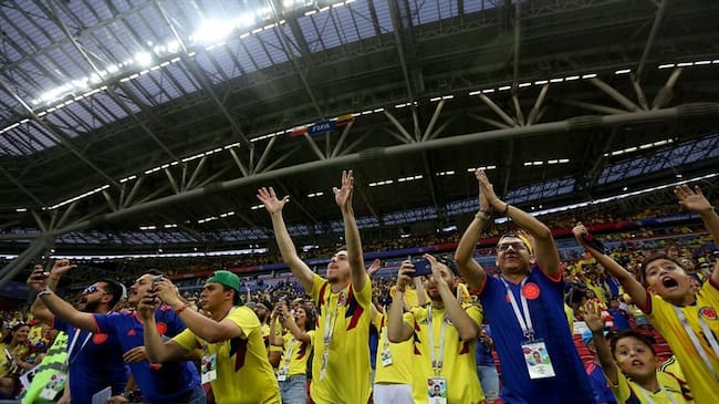 Durante la celebración del triunfo de la selección Colombia, hubo 560 riñas en Bucaramanga. Foto: Colprensa