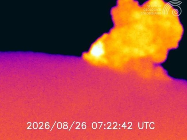 Actividad del volcán Puracé del Cauca. Crédito: SGC.