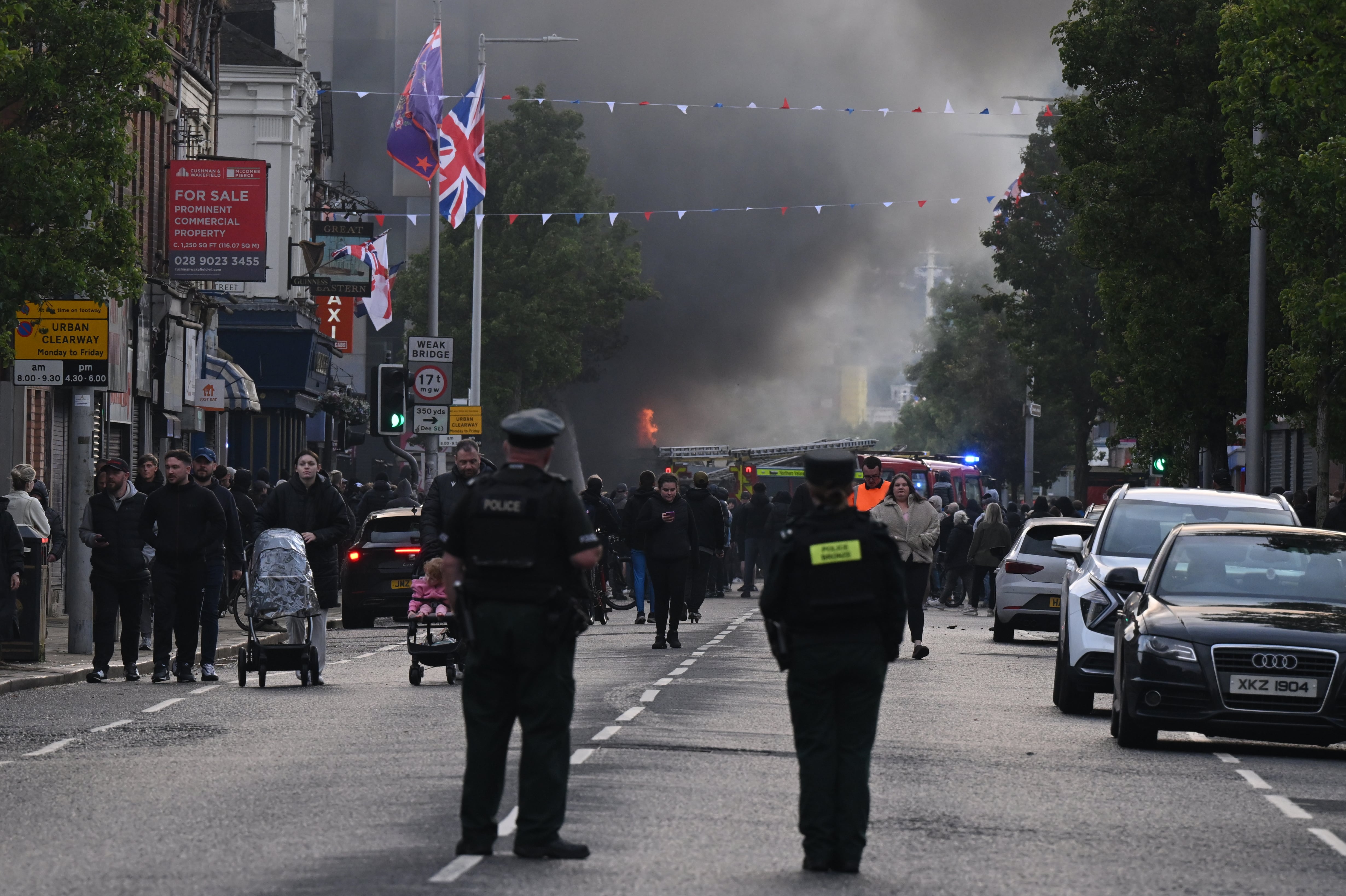Disturbios en Belfast, Irlanda del Norte.
(Foto:   Charles McQuillan/Getty Images)
