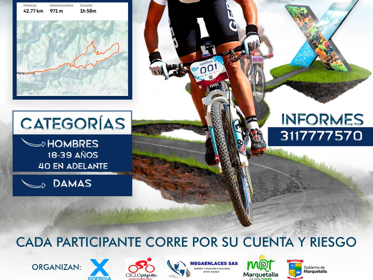 El ciclomontañismo se toma el oriente de Caldas, decenas de ciclistas se darán cita en Marquetalia