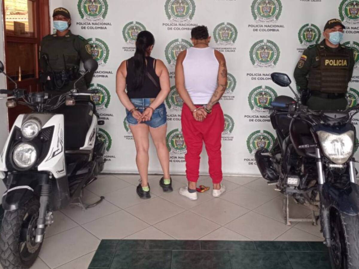 En flagrancia capturan a una pareja cuando roban una moto en Chinchiná