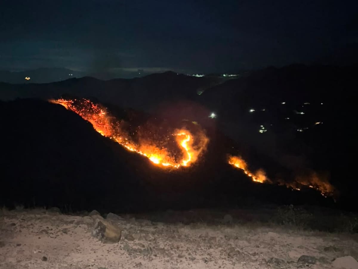 Incendio forestal en Las Liscas, Ocaña ya ha consumido más de 45 hectáreas