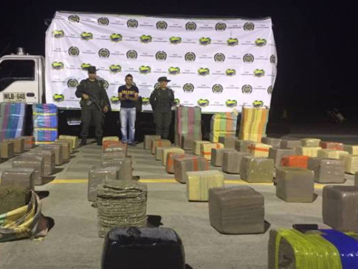 Más de 1600 kilos de marihuana incautada en el Valle del Cauca