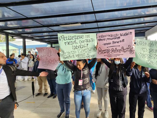 Trabajadores del Hospital Departamental en Nariño protestan por falta de garantías