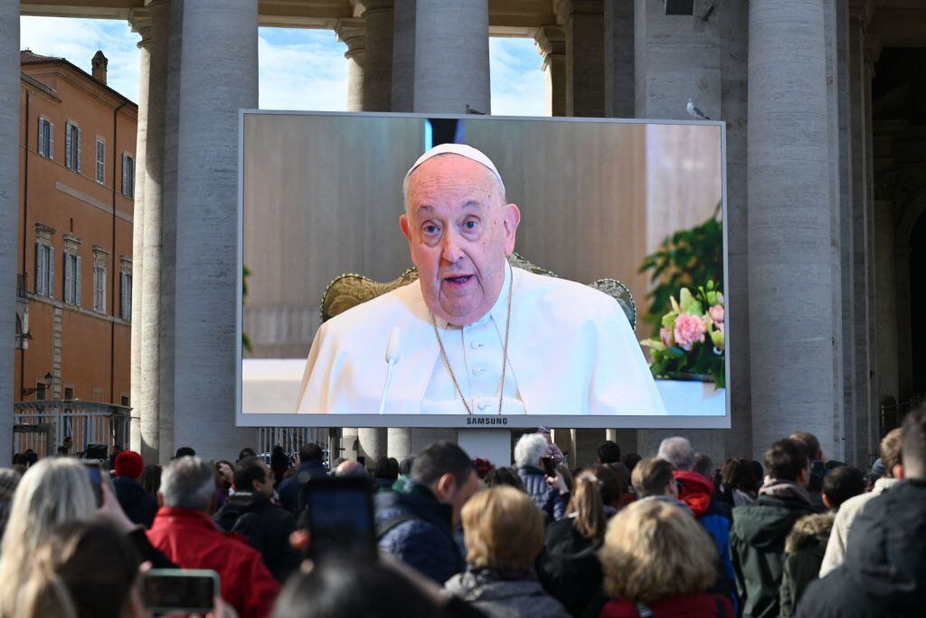 Papa Francisco en el Ángelus. (Photo by ALBERTO PIZZOLI/AFP via Getty Images)