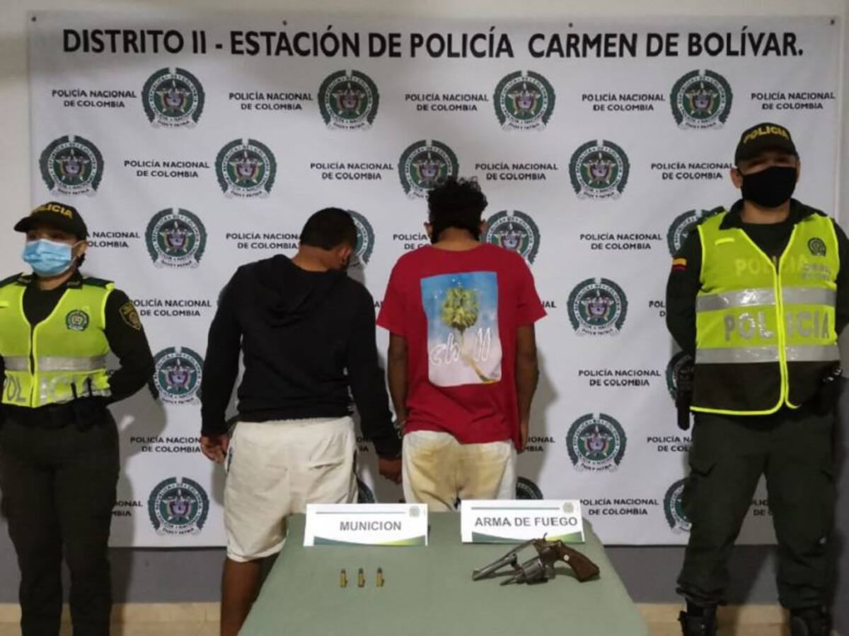 Caen dos presuntos responsables de robos en El Carmen de Bolívar