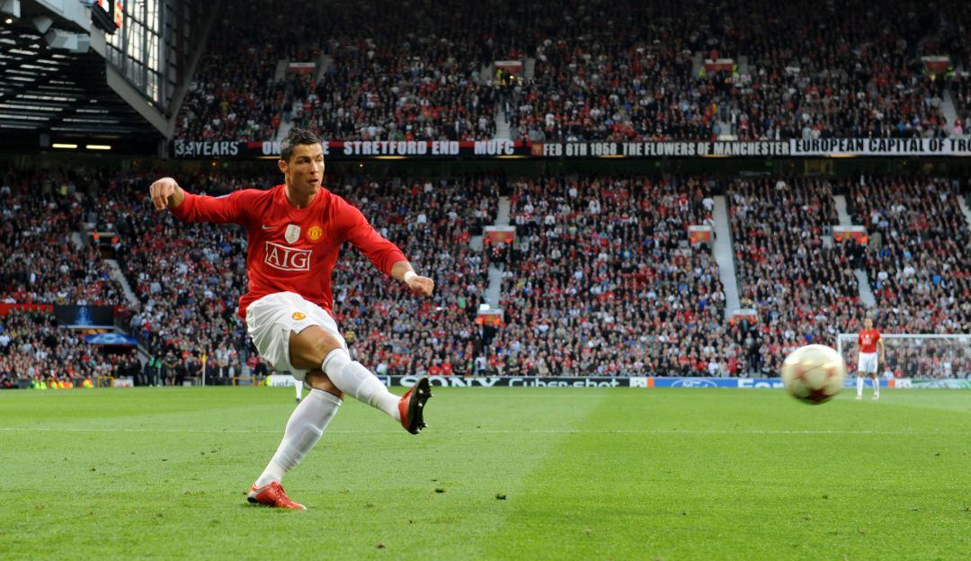 Cristiano Ronaldo con el Manchester United en 2009