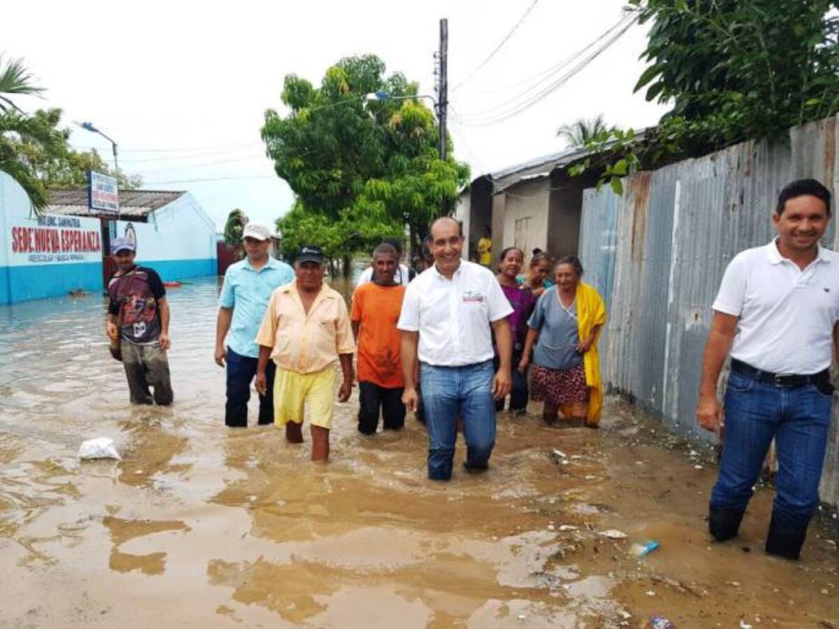 Lluvias causan inundaciones en algunos barrios de Magangué Bolívar