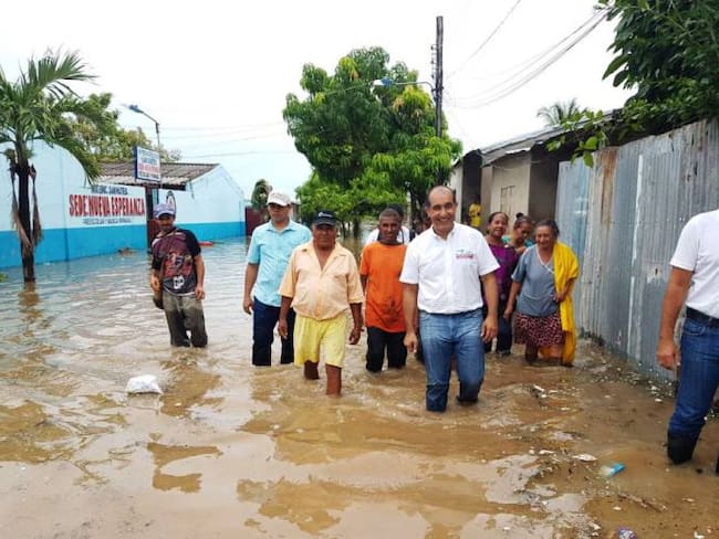 Lluvias causan inundaciones en algunos barrios de Magangué Bolívar