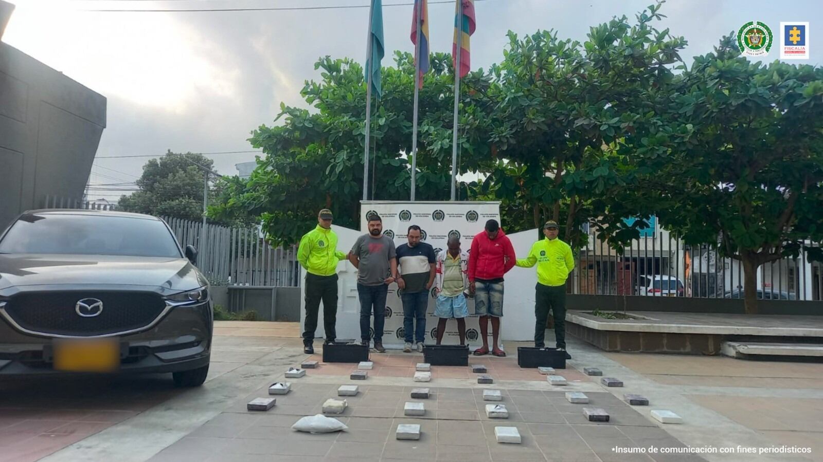 Cuatro implicados en tráfico de estupefacientes fueron enviados a la cárcel en Cartagena