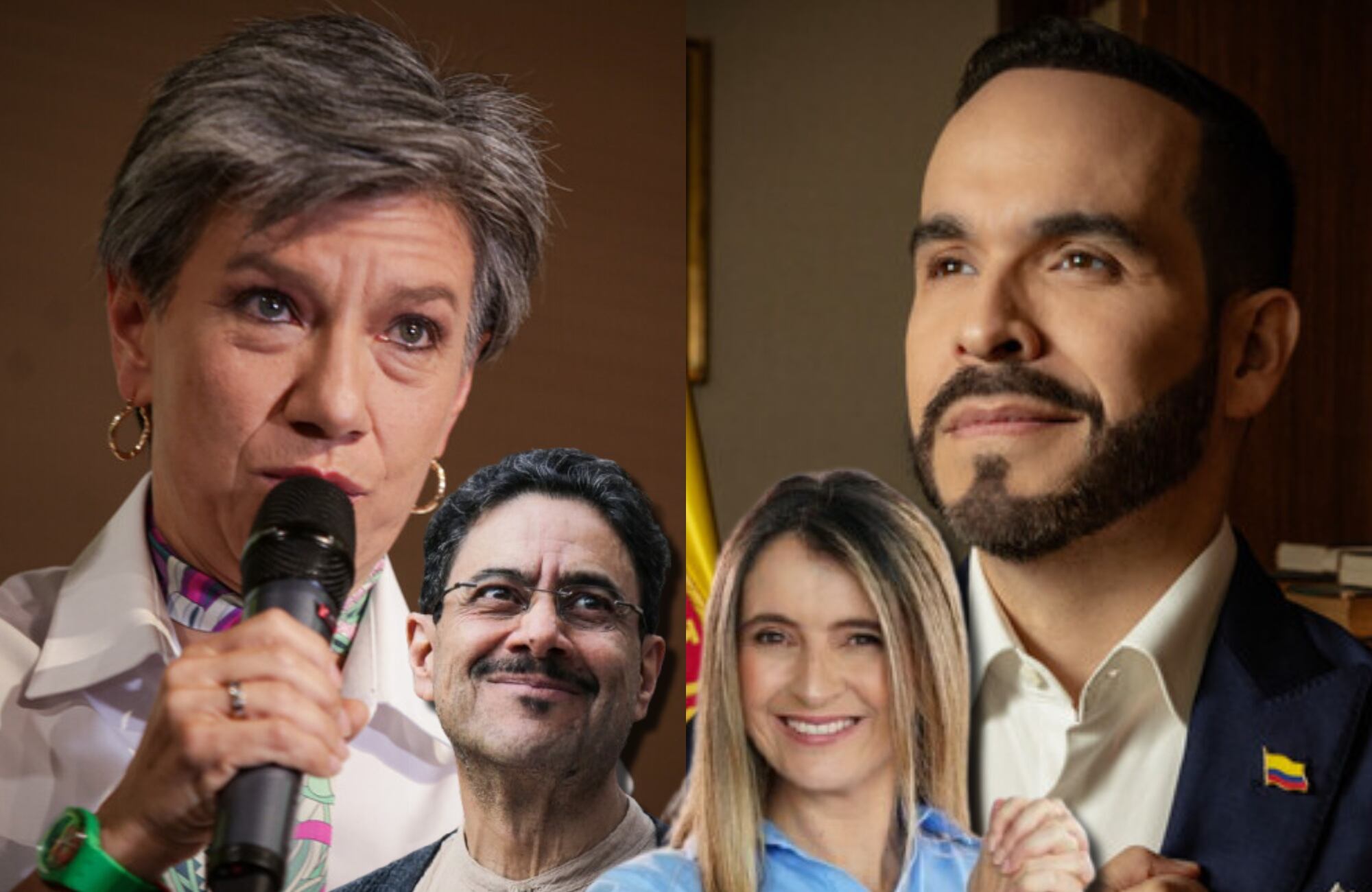 Claudia López, Paloma Valencia, Iván Cepeda y Abelardo de la Espriella. Fotos: (Colprensa - Cristian Bayona) / (Colprensa-campaña Valencia) / (Colprensa - Catalina Olaya) / (Colprensa-Campaña De La Espriella)