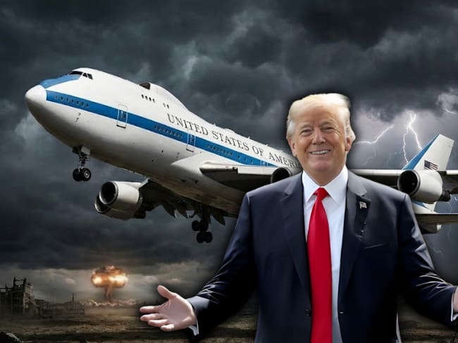 Este es el avión del ‘juicio final’ que voló en Estados Unidos en medio de tensiones globales // Caracol radio