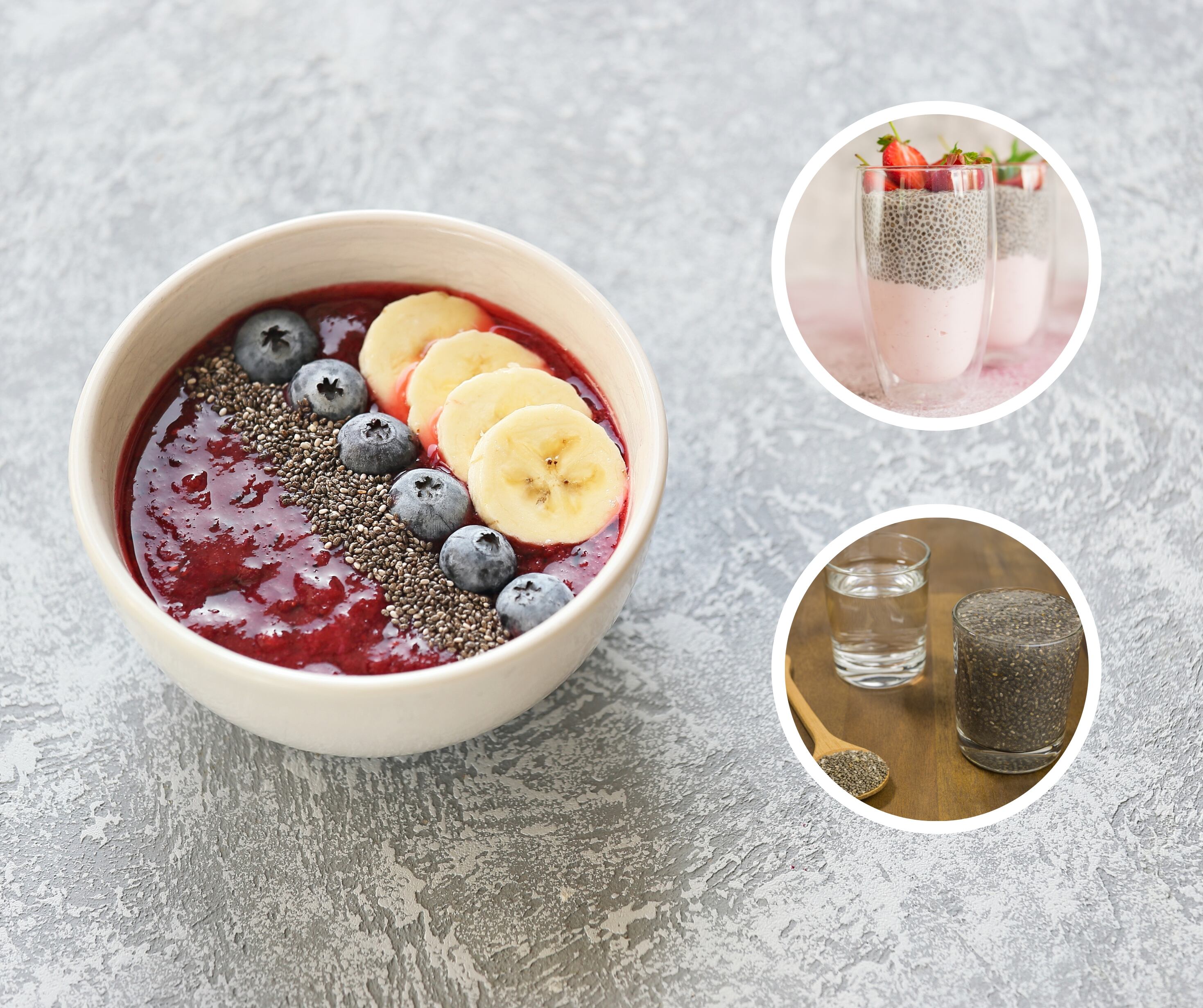 Smoothie o batido con semillas de chía y algunas otras preparaciones de este producto (Getty Images)