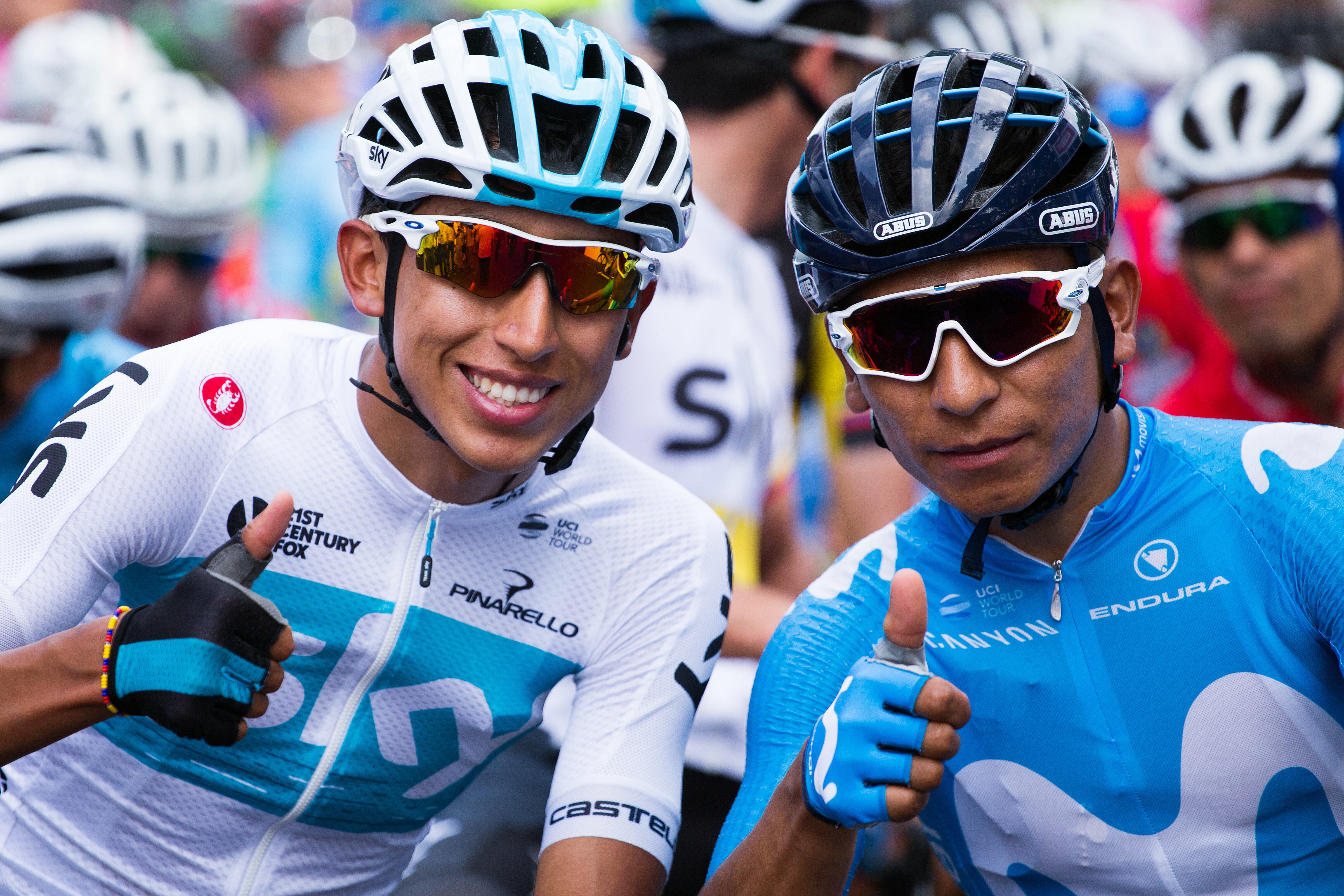 Egan Bernal y Nairo Quintana, ciclistas colombianos.