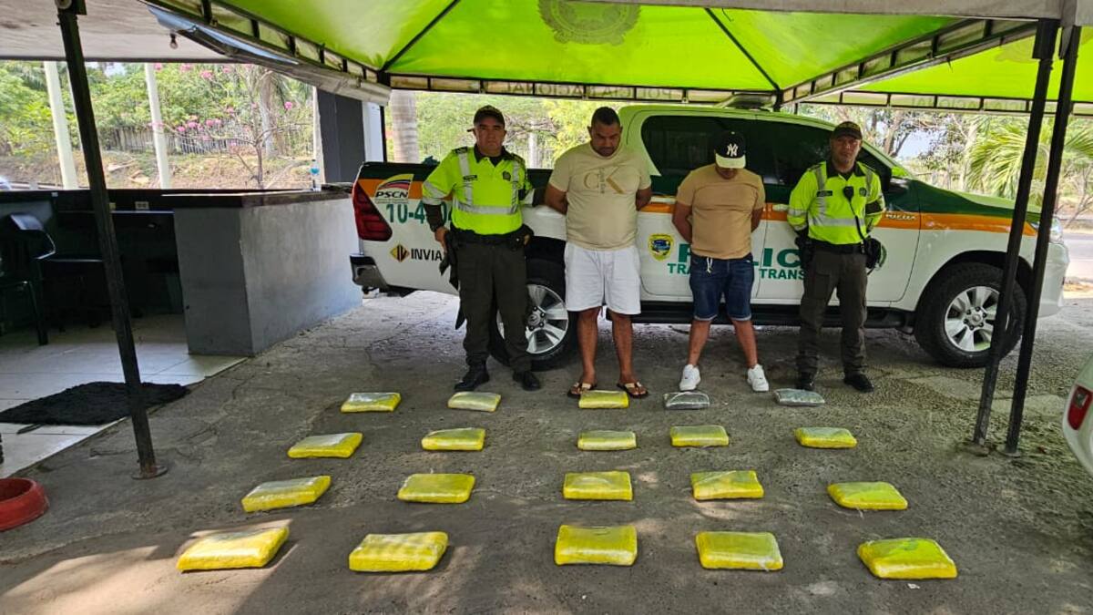 Incautaron 20 kilos de marihuana que tenían como destino a Cartagena