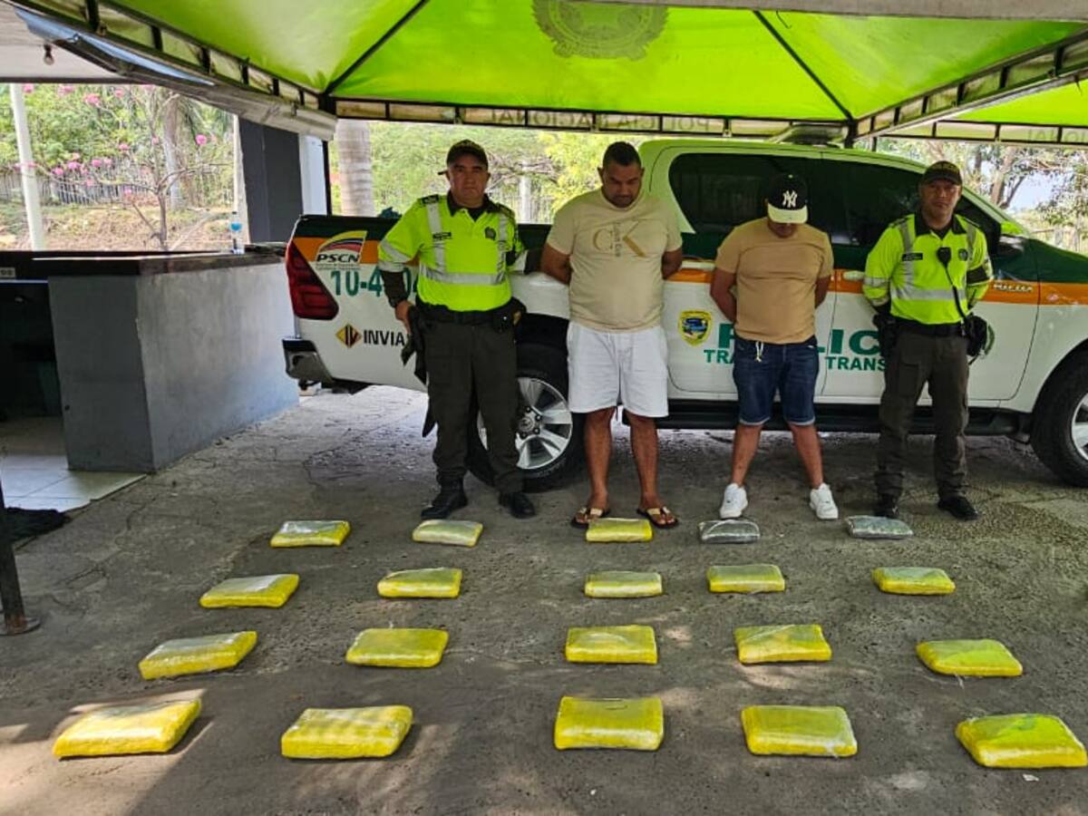 Incautaron 20 kilos de marihuana que tenían como destino a Cartagena